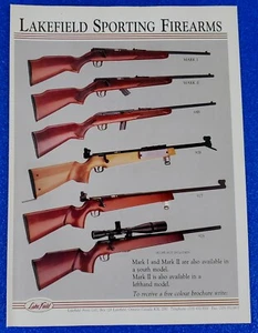 1990s LAKEFIELD SPORTING FIREARMS (SAVAGE ARMS) PRODUCT LINEUP ORIGINAL PRINT AD - Picture 1 of 1