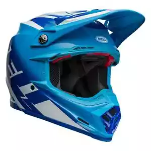 BELL - MOTO-9S FLEX RAIL HELMET GLOSS BLUE/WHITE SIZE LARGE - Picture 1 of 7