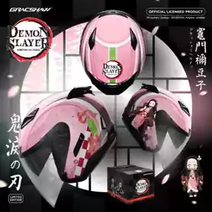 Nezuko Kamado GRACSHAW DEMON SLAYER HELMET Limited Edition Collection (M-XXXL) - Foto 1 di 13