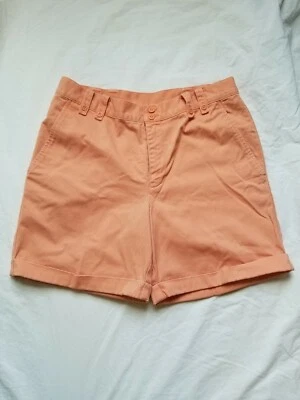 RALPH LAUREN Women's 4 SMALL Classic High Waist Cotton Peach Chino Shorts  - Image 1 of 4