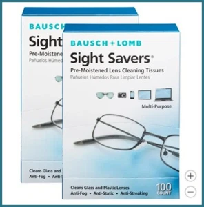 Bausch + Lomb Sight Savers Tessuti per la pulizia delle lenti 200 ct, antiappannamento, antistatico - Foto 1 di 3