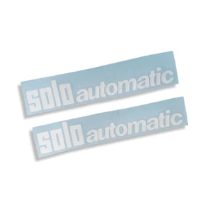 SOLO automatic * Set mit 2 Aufklebern in weiß zur Oldtimer Restauration - Bild 1 von 1