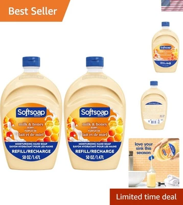 Economical Milk & Honey Liquid Hand Soap Refill - 50 Fl Oz Duo for Valued Care - Image 1 of 4