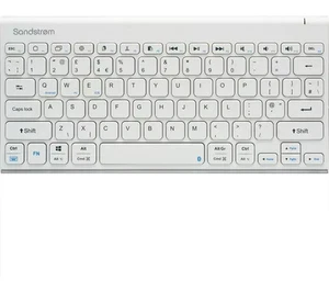 Sandstrom Wireless Keyboard Ultra Slim Compact UK Layout SKBWHBT25 White - Bild 1 von 3