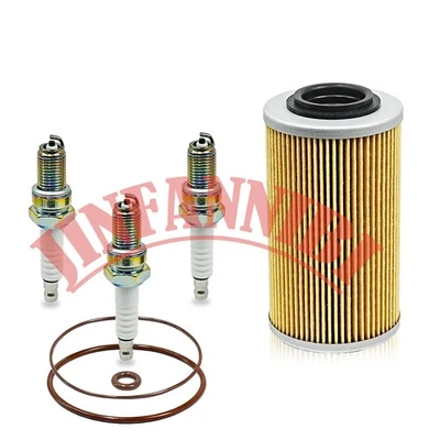 Oil Filter Replacement Kit & O-Rings Spark Plugs for Sea-Doo GTI GTR GTX RXP RXT - Image 1 of 4