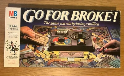 Vintage 1985 Go For Broke! Board Game Complete MB Games Great Condition - Image 1 of 4