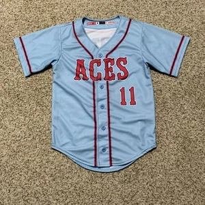 Pro Sphere Aces Button Down Baseball Trikot #11 Gr. M NEU Ortiz JR Blau/Rot - Bild 1 von 2