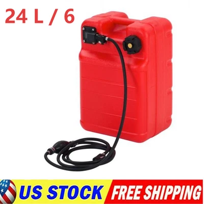 6 Gallon 24L Portable Marine Tank External Fuel Tank Outboard Boat Motor Gas - Image 1 of 4