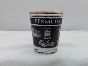 BERMUDA VINTAGE SOUVENIR SHOTGLASS BARWARE TROPICAL PARADISE HISTORIC SITES - Picture 1 of 12