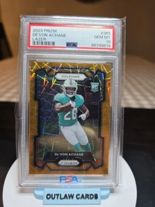 2023 Devon Achane Rookie Prizm Lazer Psa 10 - Bild 1 von 2