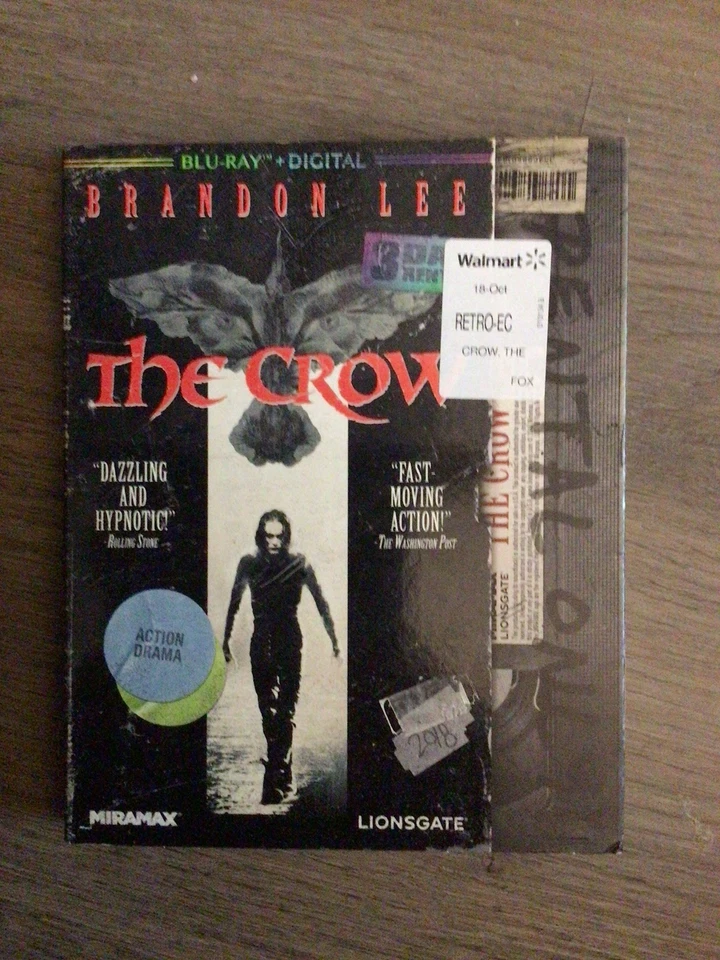 The Crow w/ Rare VHS Retro Slipcover (Blu-Ray, 1994) NEW!! Brandon Lee - Image 1 of 3