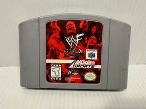 WWF Attitude Nintendo 64, 1999 WF WWE Cartridge Only Tested + Working Official - Picture 1 of 7