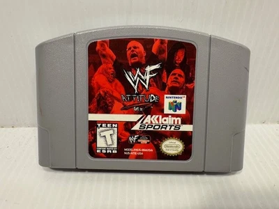 WWF Attitude Nintendo 64, 1999 WF WWE Cartridge Only Tested + Working Official - Image 1 of 4