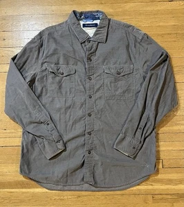 Tommy Bahama Shirt Mens XL Grey Coastline Cord Corduroy Button Long Sleeve Shirt - Picture 1 of 5