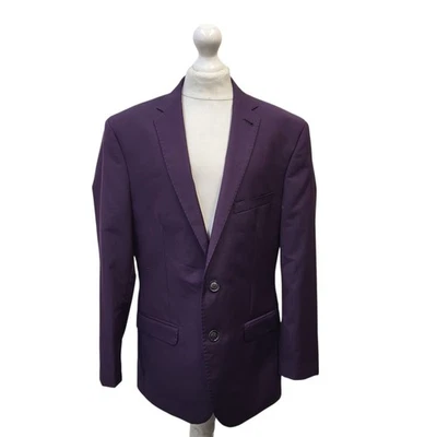 Ben Sherman Suit Jacket Trousers Purple Uk Men's Size 36R W32 L30 FF912 - Image 1 of 4