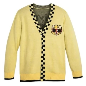 Disney Oliver & Company Womens Knit Cardigan Yellow Size XL - Picture 1 of 8