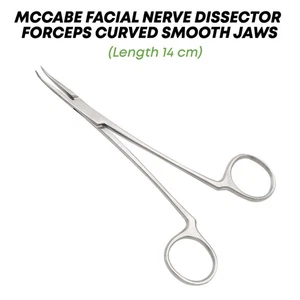 McCabe Gesichtsnervendissektor 14cm gebogen glatte Kiefer Surigalinstrumente Deutsch - Bild 1 von 2