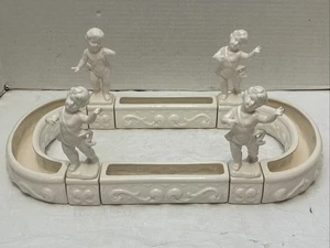 Vintage*Unbranded Porcelain Floral/Flower Ring/Vase Centerpiece w/Cherubs*Japan - Picture 1 of 8