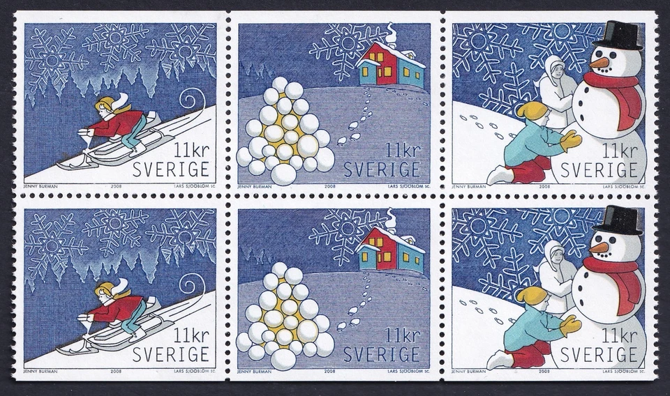 Sweden 2007  Booklet pane Winter Activities.  MNH - Image 1 of 1