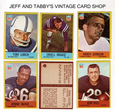 1967 PHILADELPHIA  FOOTBALL 1 TO 195 /SEE DROP DOWN MENU FOR CARD U WILL RECEIVE - Image 1 of 4