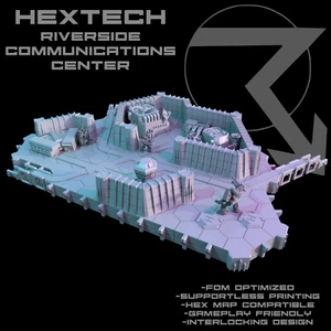 HEXTECH Riverside Communications Center 6mm Scale Terrain for Tabletop Wargames - Bild 1 von 6