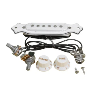 Pickup chitarra bianco pre-cablato con tono volume per chitarra elettrica 6 corde - Foto 1 di 7