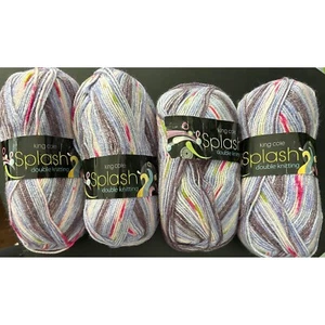 King Cole Splash Yarn Blackcurrant Sorbet Double Knitting 4 x 100g Skeins - Bild 1 von 2