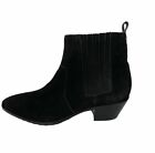 Donald Pliner Women's Donis Slip-On Black Suede Round Toe 2" Heel Bootie Size 7