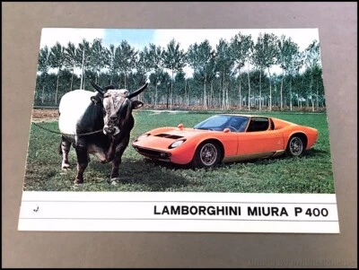 Lamborghini Miura P400 P 400 Vintage Original Car Sales Brochure Catalog - Image 1 of 4