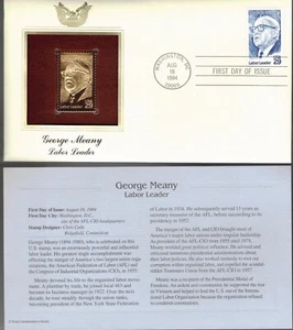 George Meany--Labor Leader--1st day issue-Golden Replica - Picture 1 of 1