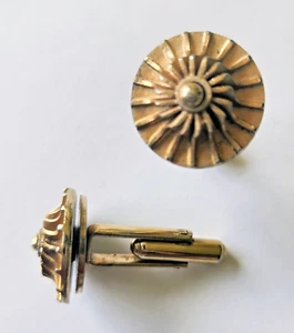 Gemelos turbina giratoria Garrett vintage tono dorado - Imagen 1 de 3