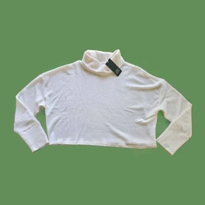 NEW Women's Wild Fable Size XL Cropped Turtleneck Pullover Sweater Shirt Almond - Picture 1 of 12