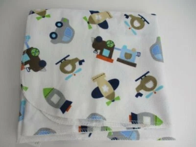 NUEVO Circo Bebé Tren Avión Transporte Algodón Franela Recepción Manta Foto 1 de 3