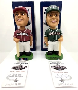 MLB 2001 All Star Game American & National League Bobble Head Set Numbered COAs - Picture 1 of 24
