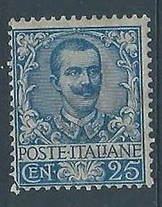 1901 REGNO FLOREALE 25 CENT DENTELLO IN BASSO A SINISTRA DIFETTOSO MNH ** - 3824 - Picture 1 of 1