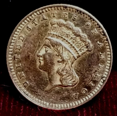 1862-P $1 Gold Dollar XF Civil War Date Cover
