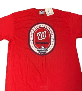 Washington Nationals XL 2019 World Series Champions T-Shirt MLB Baseball Red - Picture 1 of 10