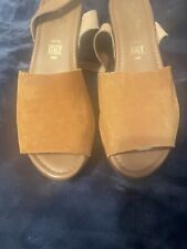 Seychelles Leather Suede Wedge Sandals Rust Barely Worn Size 8