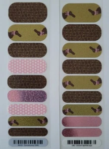 Lot Of 2 Jamberry Nail Wraps Custom Mixed Mani Half Sheets ~ Pink Bunny - Picture 1 of 1
