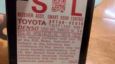 Módulo de control receptor puerta inteligente Lexus RX350 RX450h 2010-2015 89740-0E010 Foto 1 de 3