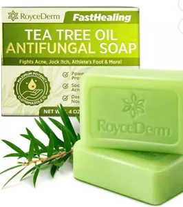 Tea Tree Oil Soap Bar - Antifungal Face & Body Wash. 2 Bars In One Box, 4oz/pc - Picture 1 of 8