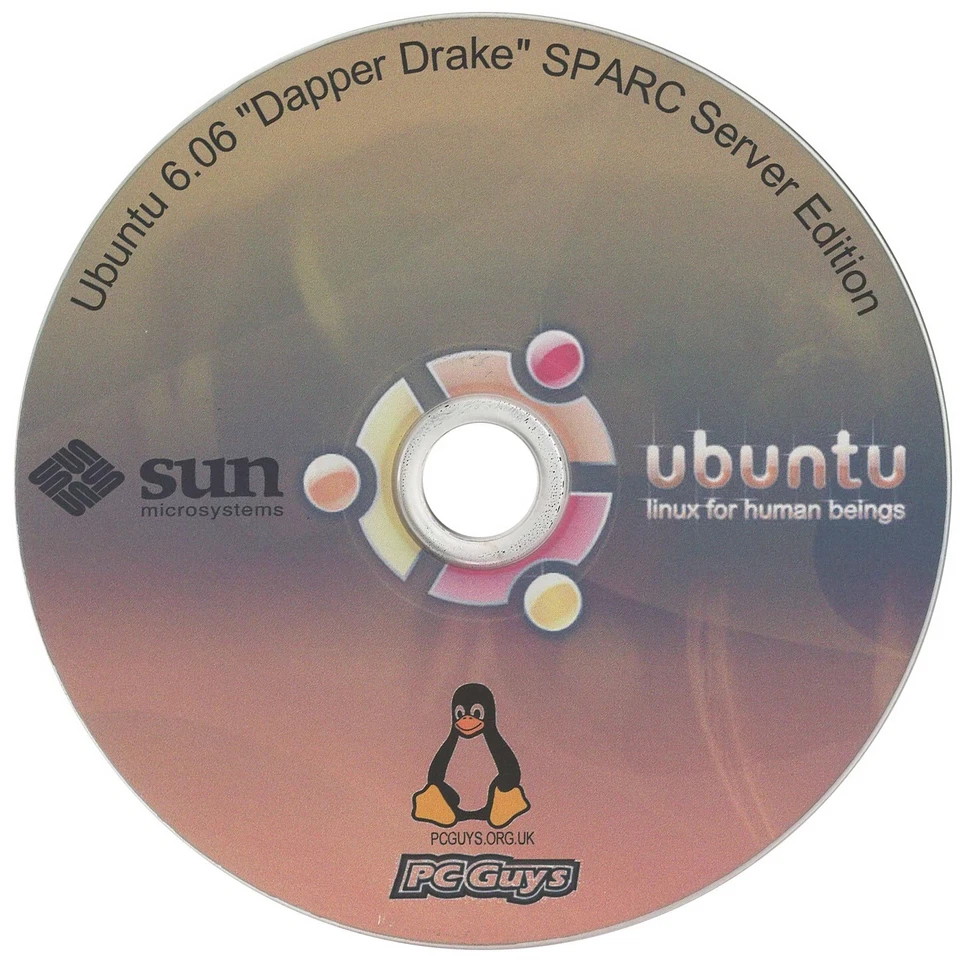Ubuntu 6.06 Dapper Drake SPARC Server CD Sun Ultra SunFire Blade - Image 1 of 1
