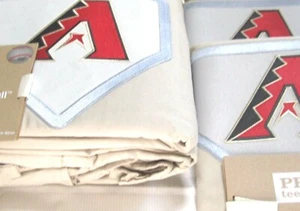 Pottery Barn Teen MLB Arizona Diamondbacks Baseball F/Q Duvet Cover +2 Std Shams - Picture 1 of 3