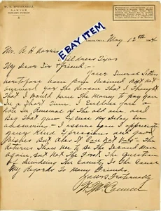 1904 Membrete LEGER OKLAHOMA Abogado W. T. McCONNELL Notario Colecciones Públicas - Imagen 1 de 1