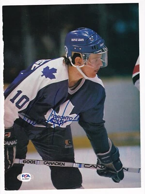 Vincent Damphousse Autographed 8x11 Magazine Photo Toronto Maple Leafs PSA/DNA - Image 1 of 3
