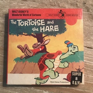 Vintage 8mm Film 🎥Walt Disney "Tortoise and the Hare" Super 8 B&W 1415 Rare - Picture 1 of 2