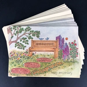 8 Vintage Susan Squellati Florence 5" x 7" Happy Anniversary Karten - Bild 1 von 5