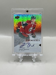 2013 Upper Deck Trilogy Premieres Level 1 /699 Jonas Brodin #143 Rookie Auto RC