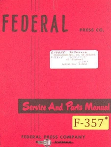 Federal 2 Flywheel, Service and Parts Manual Year (1970) - Picture 1 of 2