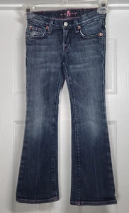 7 For All Mankind Girl's Bootcut Jeans Size 6 Medium Wash Blue - Picture 1 of 9